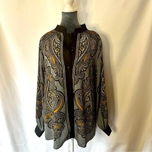 Gorgeous Bob Mackie wearable art button up